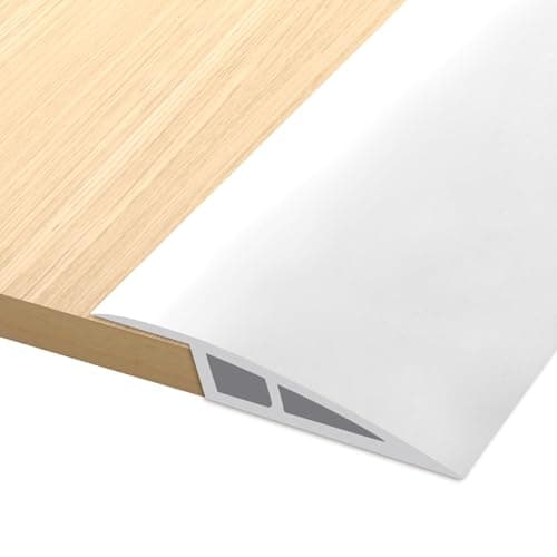Barre de seuil adhésive 1M*7CM noir pour hauteur de seuil 10mm à 15mm — Blanc