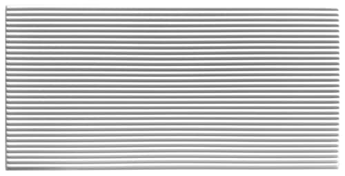 Panneaux muraux 3D XPS Blanc pour décoration intérieure - Classique cadre - 100 x 50 cm - 2 m² — (Bandes Blanches, Taille Xl)