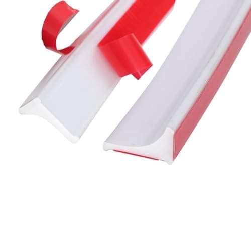 Bandes d'étanchéité silicone Gris pour seuil de douche (deux côtés adhésifs) Barrière d'eau efficace pour bordure de bai — Blanc(deux Côtés Adhésifs)