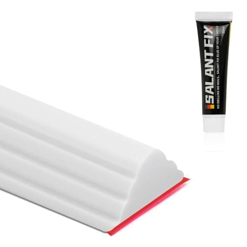 Flintronic Joint Douche, Barrière d'eau Silicone 3M, Noir, pour Sol de Salle de Bain - Barrière Anti-Inondation Adhésif — C Blanc+20g de Colle