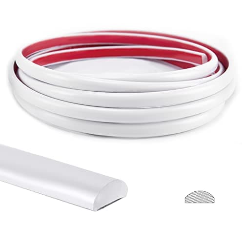Adhésif Art3d Bordure pour Carrelage et Mur blanc Flexible et Impérmeable - Étanchéité Excellence pour Pélage Facile sur