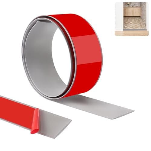 Bandes de transition PVC 200cm auto-adhésives pour sols stratifiés et moquettes — Gris