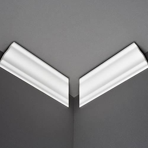 DECOSA Moulure polystyrène blanc 40x45mm pour décoration intérieure 30 pièces 2m