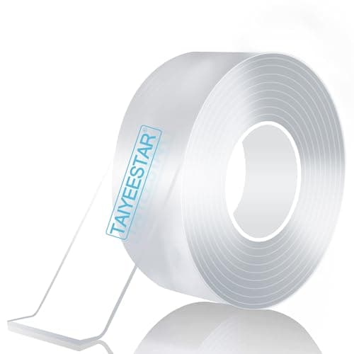 Taiyeestar Ruban Adhésif Double Face Robuste Extra Fort - Ruban Transparent Amovible pour Tapis et Voitures, Largeur 20m