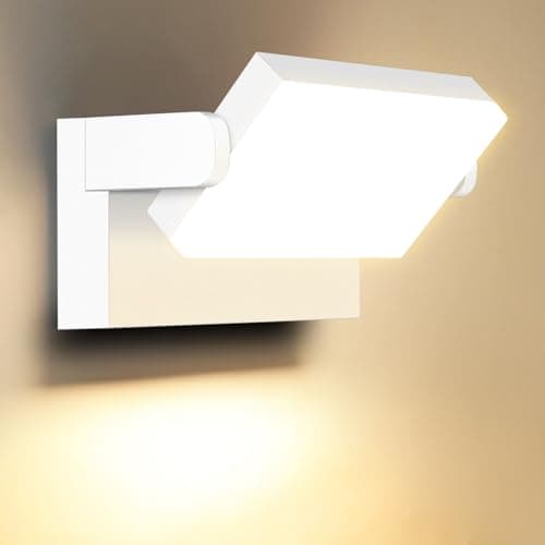 LEDMO 60W Applique Murale Extérieur/Intérieur Étanche IP65 pour Terrasse et Jardin avec Panneau LED Pivotant à 360° — Blanc 60w-3000k