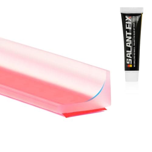 Flintronic Joint Douche, Barrière d'eau Silicone 3M, Noir, pour Sol de Salle de Bain - Barrière Anti-Inondation Adhésif — B Couleur Transparente+50g de Colle