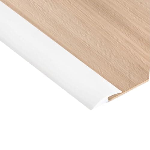Rampe de Seuil Adhésive PVC, Noir, 2MMième Pente, Deux Côtés Adhésifs — Blanc