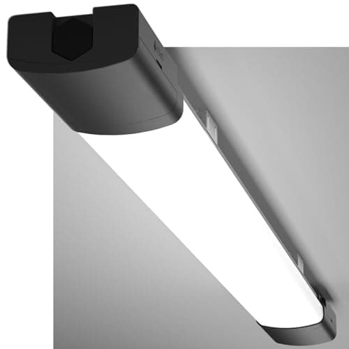 Modlicht Néon LED 120CM Connectée pour Atelier Garage Bureau Grand Magasin Blanc — Noir