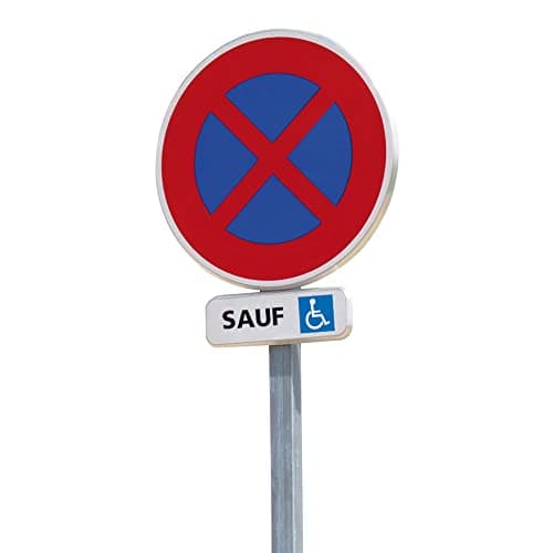 Kit Stationnement Handicapé PMR de Signalétique.biz + Panneau + Panonceau + Poteau + Fixation
