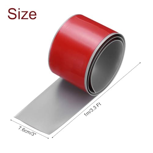 Sourcing Map Griffe Adhésive de 1 m en Vinyl Gris pour Joindre les Espaces au Sol et Solides Scalpeurs de 7,6 cm