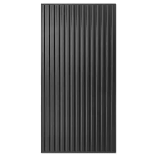 Art3d Panneau mural chêne Lot de 12 3D texturé cannelé, 50x50cm pour salon et chambre — Oblong - Noir