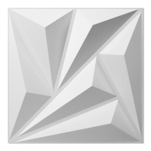 Art3d Lot de 20 panneaux muraux décoratifs 3D blancs en PVC | Intérieur | Décoration murale | Faciles à installer | 30 x