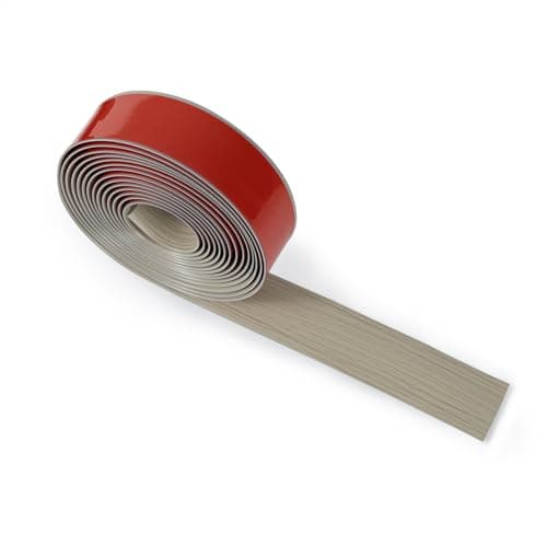 Bande de transition autocollante en vinyle PVC pour seuil de porte gris, sol stratifié, bordure de sol - 5 cm x 5 m - Tr
