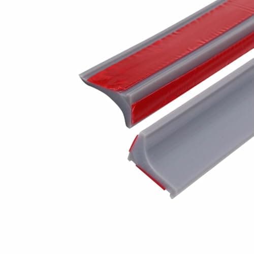 Bandes d'étanchéité silicone Gris pour seuil de douche (deux côtés adhésifs) Barrière d'eau efficace pour bordure de bai