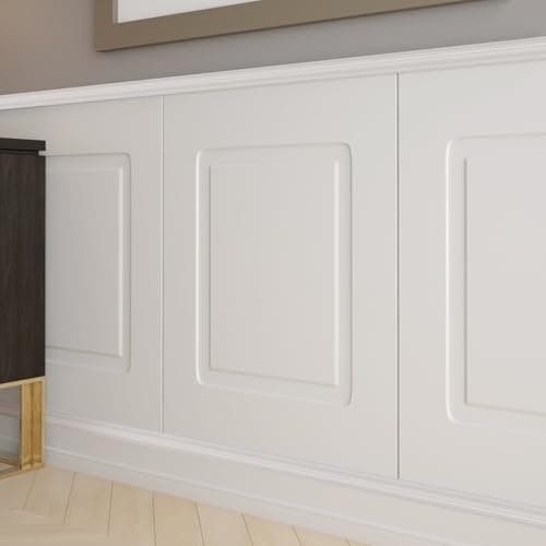 EFUTURETIME 3 Mètres Moulure Flexible Blanc pour Bricolage et Décoration de Miroir et Porte Armoire Modèle YT155