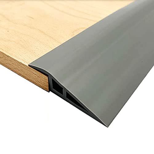 Rampes de seuil en PVC pour sol stratifié et moquette - Convient aux escaliers - Facilité d'-installation autocollante - — Gris