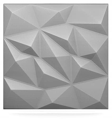 DECCART - Panneaux Mural Decoratif 3D Noir | Polystyrène PSE | Pour Décoration Murale | Appartements et Chambres | Éléga — Gris
