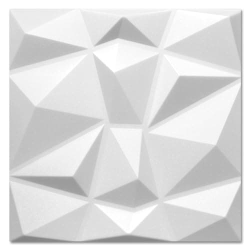 Panneaux muraux 3D mercure noir 6 m² (24 pièces) pour décoration murale - Revêtement mural en polystyrène — Blanc