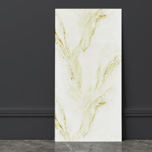 Panneau mural autocollant Grace Baltic, élastique,_aspect marbre, décoration intérieure, épaisseur 2 mm — Blanc/Marron