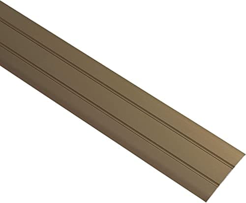 Seuil de porte ALPENSTAHL | Longueur 200 cm, Largeur 37 mm | Aluminium Noir | Pour planchers en stratifiés | Moulure aut — Bronze