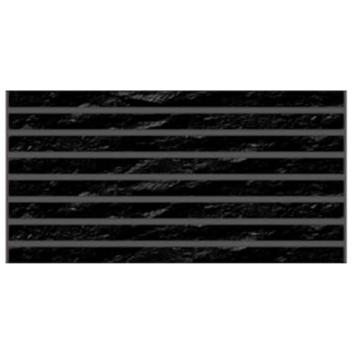 Panneaux muraux 3D en PVC pour revêtement mural bois - Décoration murale intérieure - Aspect chêne (lattes) - 50 x 97 cm — Slats en Granit Noir