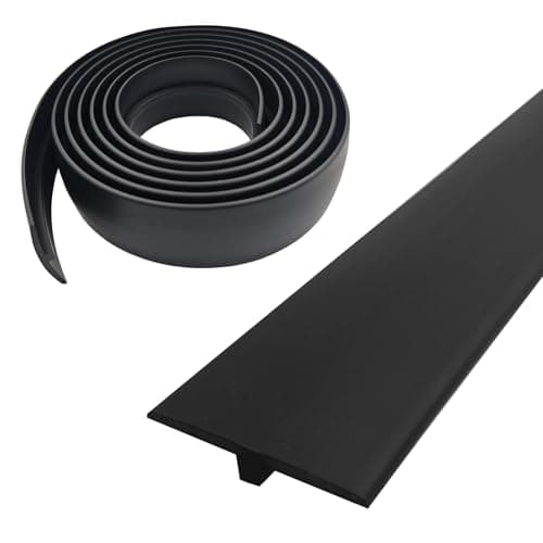 Tapis de transition Profiléé autocollant PVC 5 x 3m pour seuils et raccordements de sols de carreaux stratifiés couvercl — Noir
