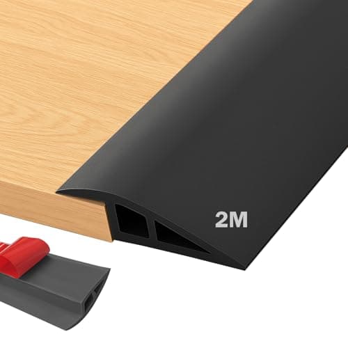 Profils autocollants de transition PVC 1 m x 5 cm — Noir