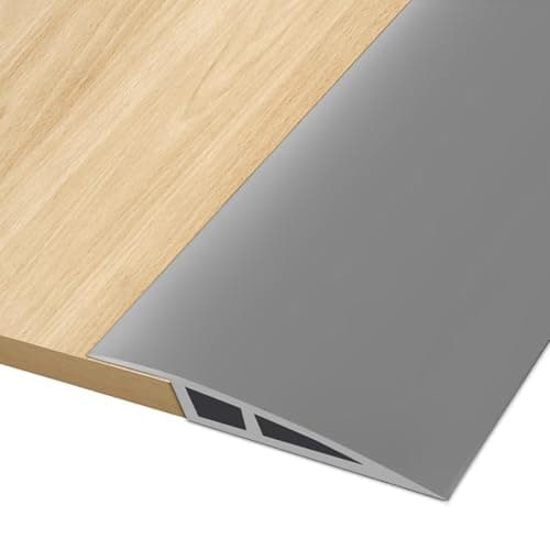 Barre de seuil adhésive 1M*7CM noir pour hauteur de seuil 10mm à 15mm — Gris
