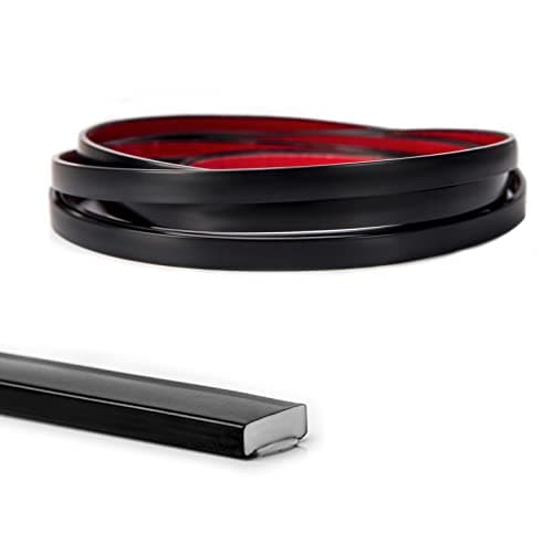 Art3d Moulure Flexible en Vinyle Noir pour Bords de Carrelage Mural et Cadre de Miroir - Cuisine et Crédence - 9,1 m