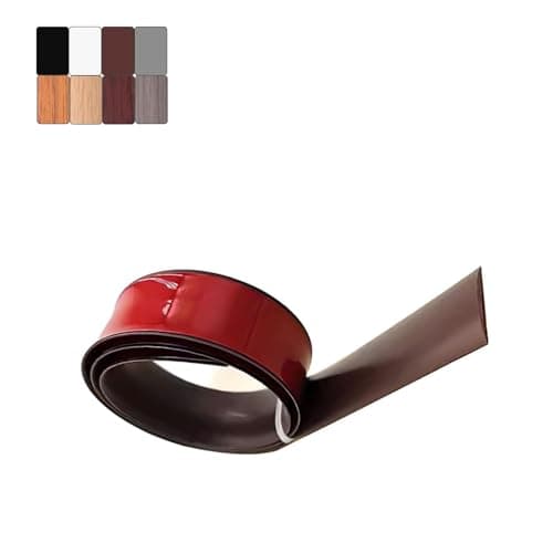 Seuil Autoadhésif GreyWoodGrain 5cm*1m, Pour Porte et Transition de Sol, Bande de Coulage Vinylique 1m x 4cm — Café