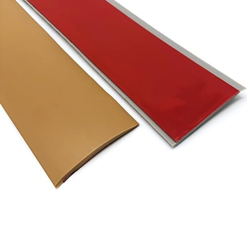 Générique Bande de Transition Autocollante en PVC Blanc 4 cm pour Carrelage Bois Stratifié Seuil de Porte — Brun