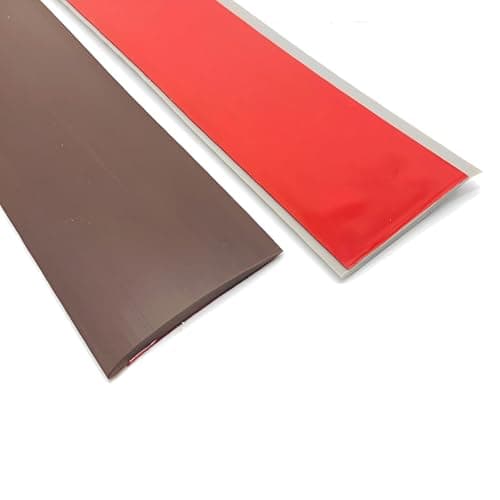 Générique Bande de Transition Autocollante en PVC Blanc 4 cm pour Carrelage Bois Stratifié Seuil de Porte — Café