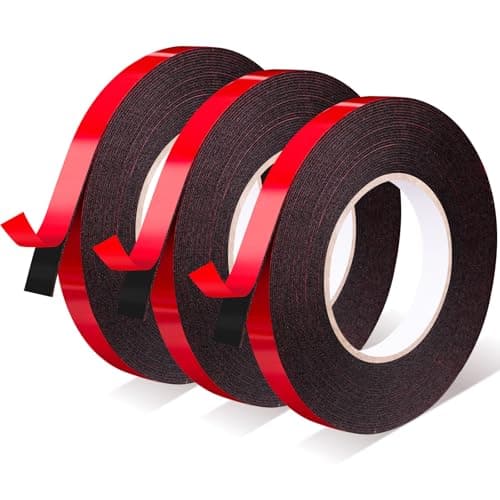 Lanovuto 3 Rouleaux Ruban Adhésif Double Face Extra Fort pour Extérieur et Décoration de Voiture - Imperméable et Résist
