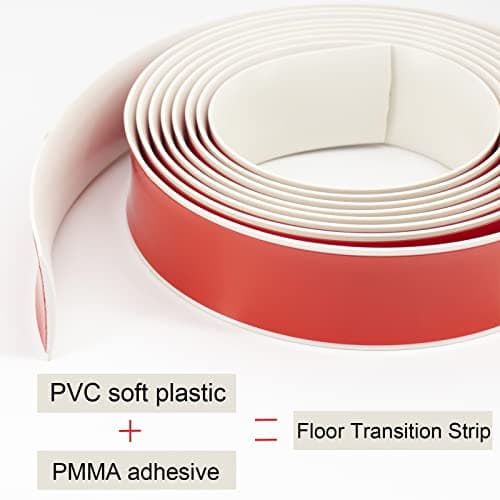 Bande de transition autocollante blanc pour seuil de porte imperméable - Revêtement de sol plat en stratifié (3,75 x 100