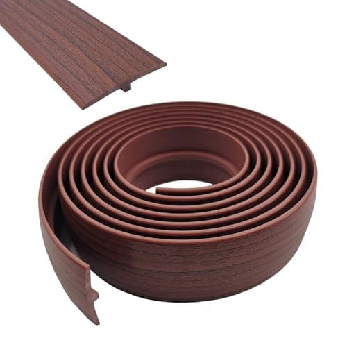 Profilé de transition autocollant en PVC Profilé de transition en forme de T pour planchers en bois et stratifié Profilé — Noyer
