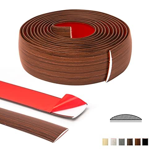 Art3d Bande de transition de moquette auto-adhésive en vinyle, pour séparer les espaces, Blanc délavé 304x4cm, applicabl — Bois de Cerisier