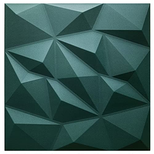 DECCART - Panneaux Mural Decoratif 3D Noir | Polystyrène PSE | Pour Décoration Murale | Appartements et Chambres | Éléga — Vert
