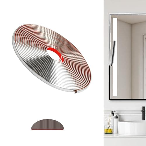 JUNART PVC Baguette de Finition Argentée pour Murs et Plafonds - Décoration Murale Flexible (600cm)