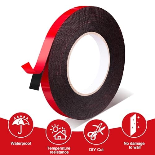 Lanovuto 3 Rouleaux Ruban Adhésif Double Face Extra Fort pour Extérieur et Décoration de Voiture - Imperméable et Résist