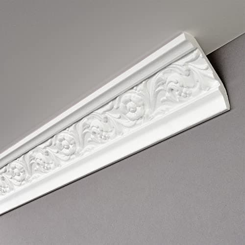 DECOSA Moulure G3 Gracia - Blanc - Pour Murs Intérieurs - Idéale pour Salon ou Chambre - Faible État d'Usure - 20 m de L