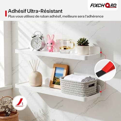 FIXCHORD Ruban Adhésifs Double Face Extra Fort, Imperméable et Ultra Résistant aux Hautes Températures, pour Bureaux et