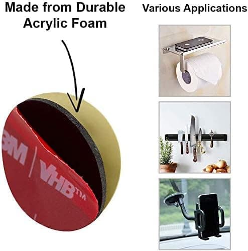 3M Scotch-double face extra fort - Fixations sans clou ni vis, Diamètre ⌀25mm, Résistant et facile à utiliser - Lot de 1