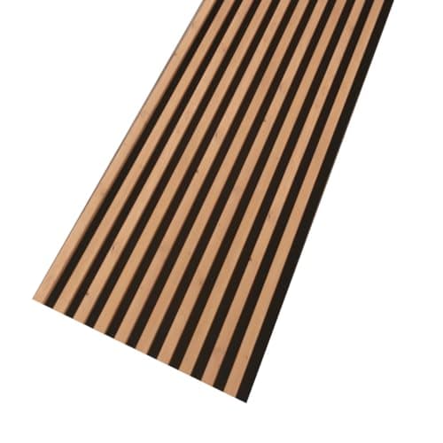 MEBANO Panneaux Acoustiques Chêne Artisan - Décoration Murale pour Salles de Conference - 2x (26,5x240 cm) Noire