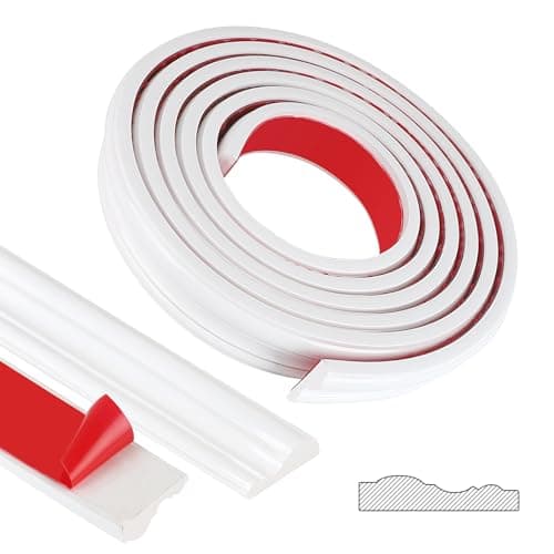 EFUTURETIME 3 Mètres Moulure Flexible Blanc pour Bricolage et Décoration de Miroir et Porte Armoire Modèle YT155 — Yt153