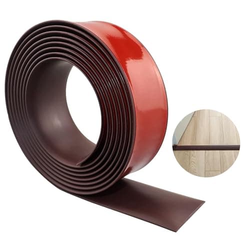 Barre de seuil vinyle adhésif 300 x 5 cm, pour couvrir les carreaux et les espaces entre stratifiés, avec adherance fort — Marron