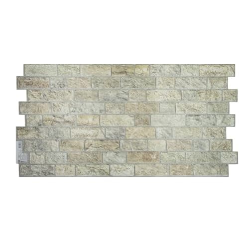 Grace Baltic Panneaux muraux 3D de qualité supérieure - Décoration murale - Autocollants muraux élastiques - Arbre À Cen — Brique Beige