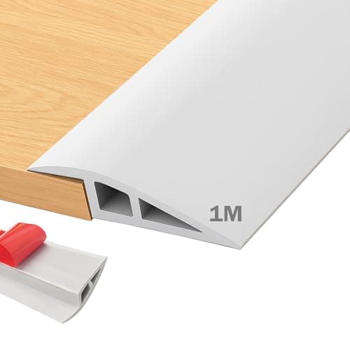 Profils autocollants de transition PVC 1 m x 5 cm — Blanc.