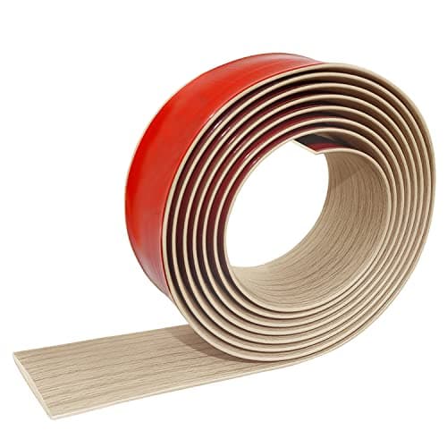 Barre de seuil autoadhésive chêne jaune 400 x 5cm, pour sol en bois, forte tenue décorative en PVC, couvrir l'espace ent — Érable