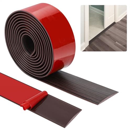 Bande de seuil adhésive noyer 2M*5CM | Barre de transition plate autocollante | Solvant résistant | Idéale pour quartier