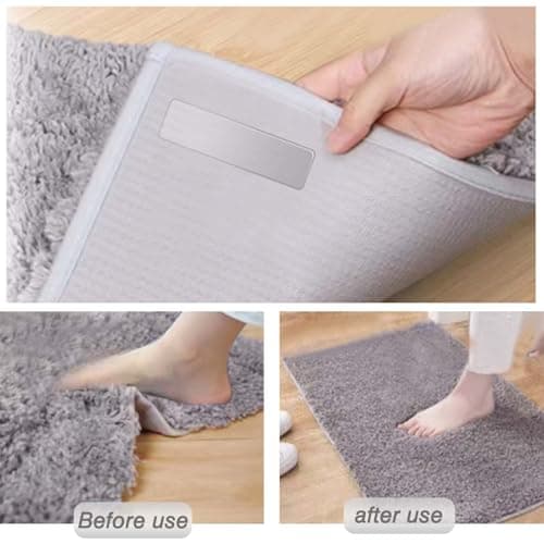 Qcdou AdhéSif Double Face Extra Fort pour Tapis/Mur, Adhésif Fort Sans Trace (1mm) pour Photo/Cuisine, Idéal pour Maison